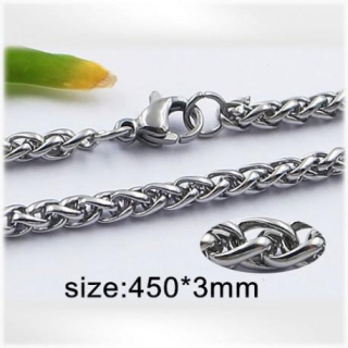 Ocelový náhrdelník - Hmotnost: 12.6 g, 450*3mm